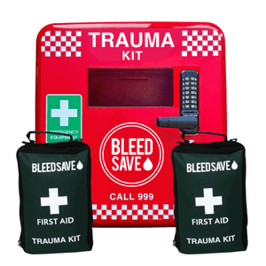 BleedSave Trauma Kit Cabinet with 2 x Public Access Trauma (PAcT) Kits