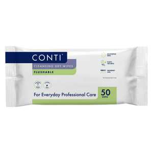 Conti Flushable Dry Patient Wipes