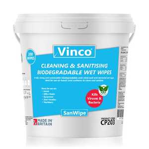 Vinco-ZeroWipe Biodegradable Wet Wipe Tubs & Refills