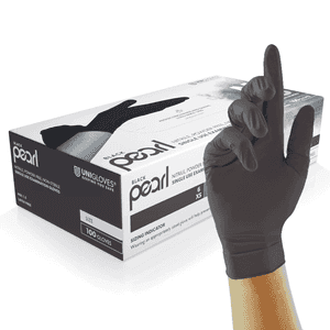 Unigloves Black Pearl Nitrile Gloves
