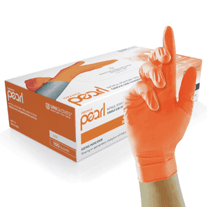 Unigloves Orange Pearl Nitrile Gloves