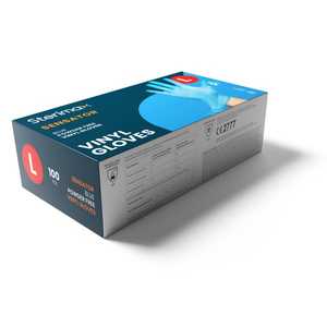 Sensator Blue Powder-Free Vinyl Gloves