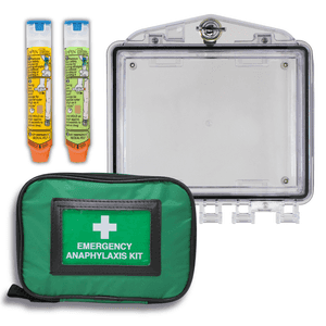 Anaphylaxis Response Clear Cabinet with AAI Pouch & EpiPen AAIs