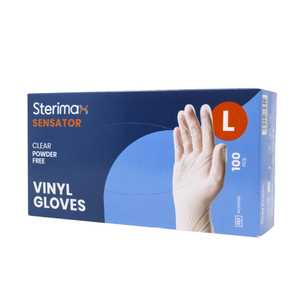 Sensator Clear Powder-Free Vinyl Gloves
