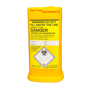 SAFELOC Yellow Sharps Bins