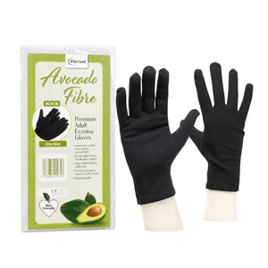 Avocado Fibre Adult Black Eczema Gloves
