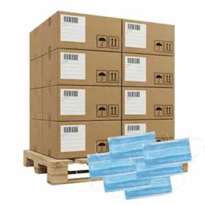 Type IIR Fluid Resistant Medical Facemasks - Box of 50