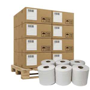 Centrefeed Rolls - 2ply - Flat Sheet - White