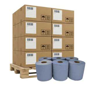 Centrefeed Rolls - 2ply - Flat Sheet - Blue