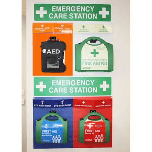 4-Point Emergency Care Station - Trauma/Burns/Eyewash/AED
