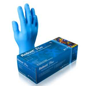 Aurelia Robust Plus Blue Powder Free Nitrile Gloves