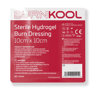 BurnKool Sterile Hydrogel Burn Dressing 10cm x 10cm