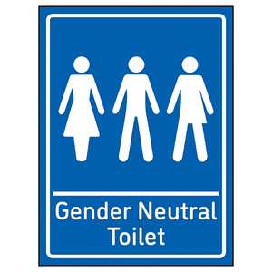 Gender Neutral Toilet Blue