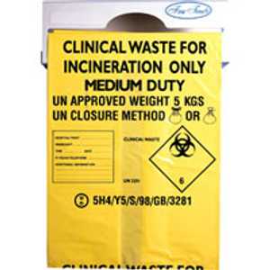 Yellow Clinical Waste Sacks