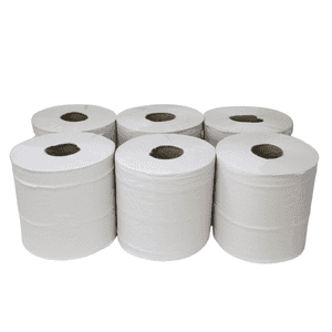 Centrefeed Rolls - 2ply - Flat Sheet - White