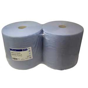 Industrial Wiper Rolls - 2ply - Flat Sheet - Blue