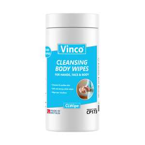 Vinco CLWipe Cleansing Body Wipes - Tub
