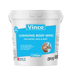 Vinco CLWipe Cleansing Body Wipes - Bucket