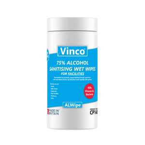 Vinco ALWipe Facilities Alcohol Wipes