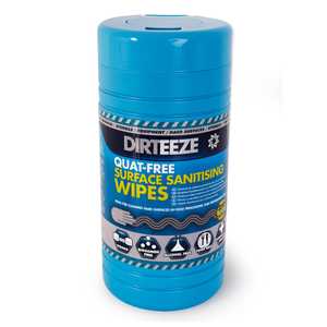 Dirteeze Quat-Free Surface Sanitising Wipes - Tub