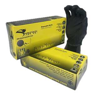 Black Mamba Snakeskin Nitrile Gloves