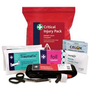 BS8599-1:2019 Critical Injury Pack in Poly Bag