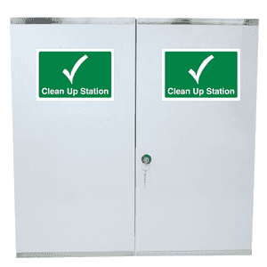 Double Door Clean Up Kit Cabinet - Empty