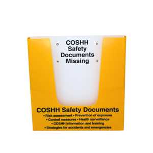 COSHH Safety Document Holder