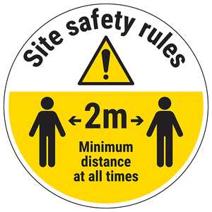 Site Safety Rules Temporary Floor Sticker