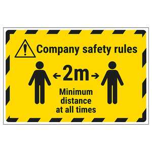 Company Safety Rules Temporary Floor Sticker