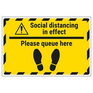 Social Distancing - Queue Temporary Floor Sticker
