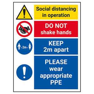 Social Distancing In Operation - Wear Appropriate PPE