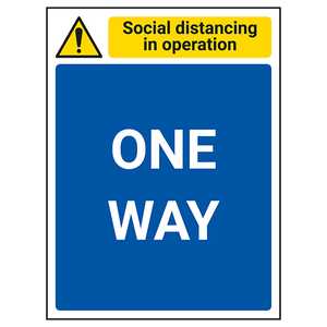 Social Distancing In Operation - One Way