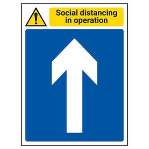 Social Distancing In Operation - Arrow Up