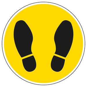 Footprint Temporary Floor Sticker