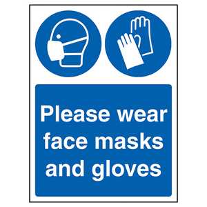 Please Wear Face Masks And Gloves