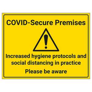 COVID-Secure Premises - Please Be Aware