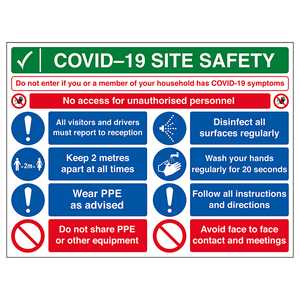 COVID-19 Site Safety - No Unauthorised Persons