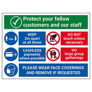 Protect Customers and Staff - Wear Face Coverings