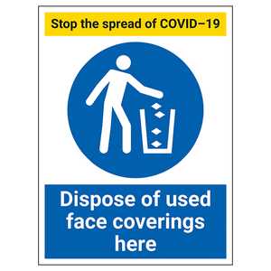 Stop The Spread - Dispose Of Used Face Coverings Here