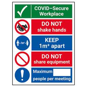 COVID-Secure Workplace - 1M - Do Not Share Equipment