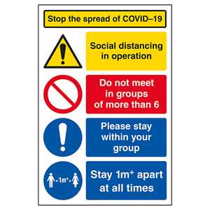 Stop The Spread / Do Not Meet More Than 6