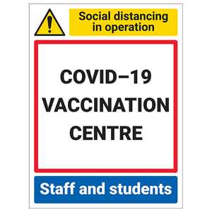 COVID-19 Vaccination Centre - Staff And Students
