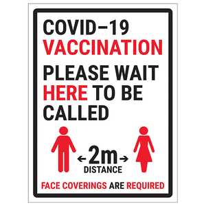 COVID-19 Vaccination - Please Wait Here