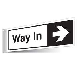 Way In Right/Left Corridor Sign 