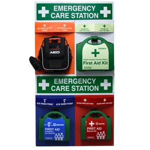 4-Point Emergency Care Station - Trauma/Burns/Eyewash/AED