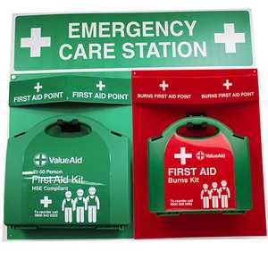 First Aid Point + Burn First Aid Point - Emergency Care Station