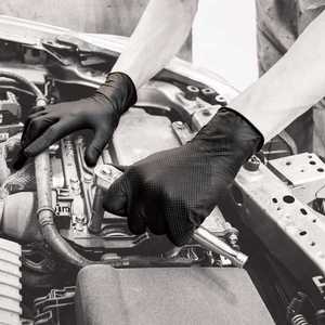 Polyco Finite Black Powder Free Nitrile Gloves