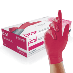 Unigloves Red Pearl Nitrile Gloves