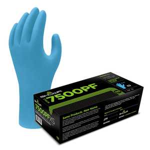 Showa 7500PF Blue Biodegradable Nitrile Gloves